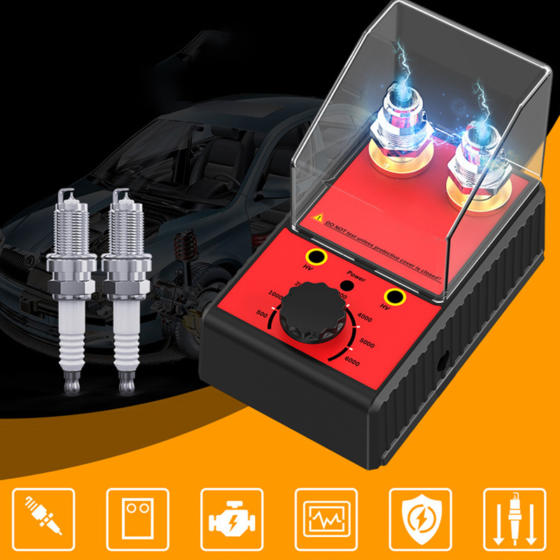 Dual Spark Plug Tester with Two 12mm Spark Plug Sockets