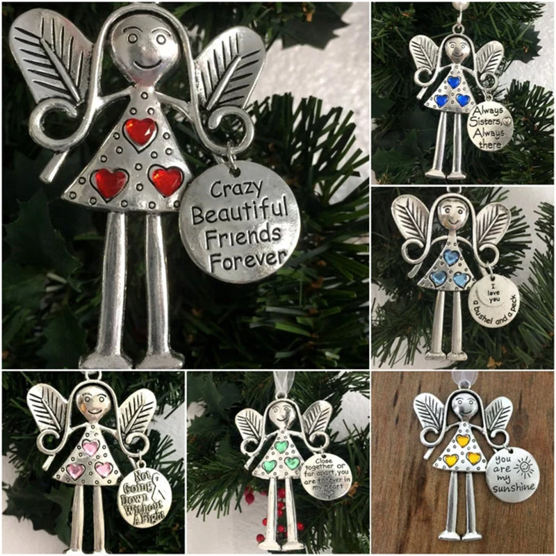 Skøre Smukke Venner For Evigt - Engel Ornament Julegave