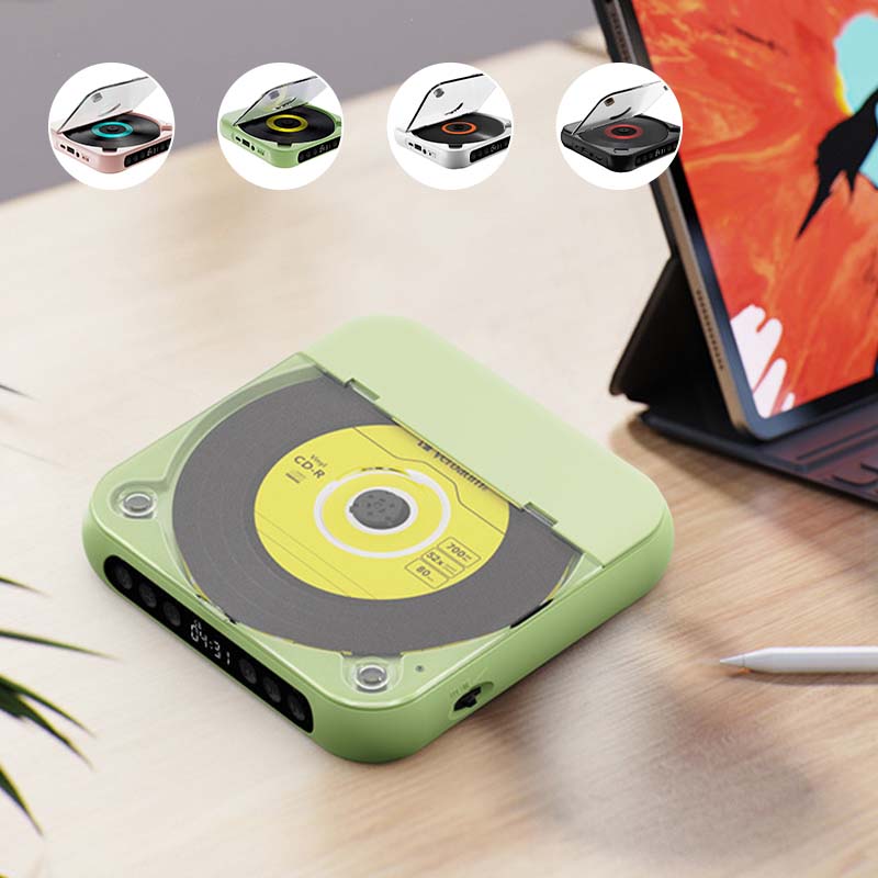 Bærbar Bluetooth-kompatibel cd-afspiller