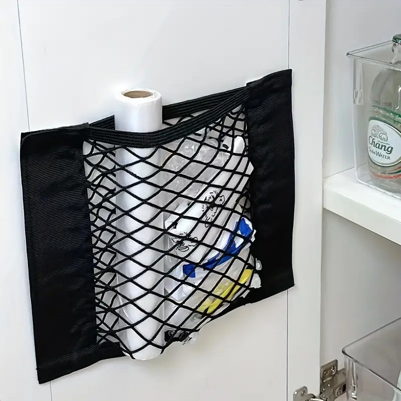 Plastposeopbevaringsnet (med klæbende tape)