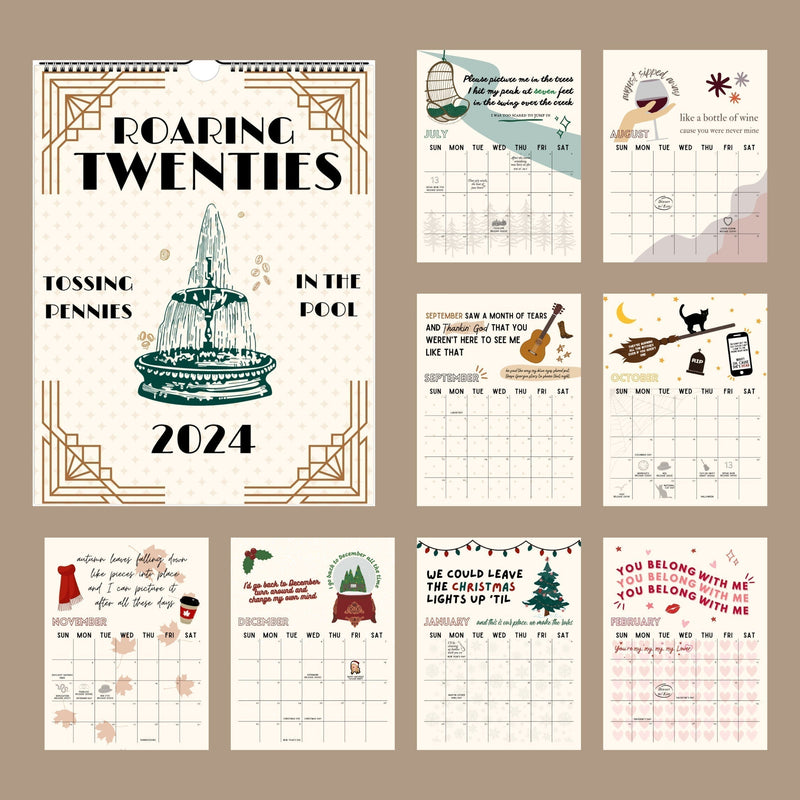 2025 Taylor Swift sangtekst kalender