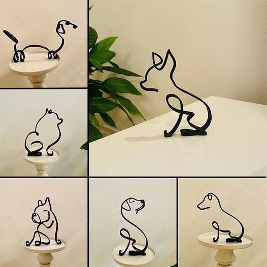 Hunde minimalistisk kunstskulptur